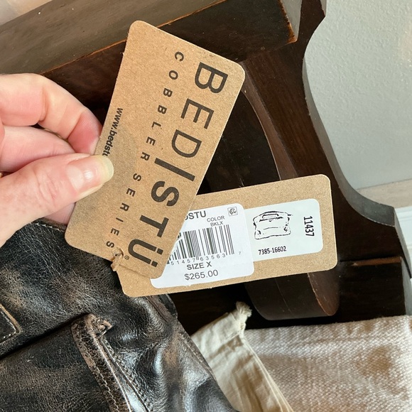 NWT Bed Stu Leather Greenway Handbag Crossbody Bag Black Lux MSRP $265 - Picture 5 of 15